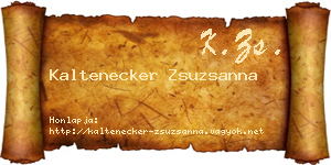 Kaltenecker Zsuzsanna névjegykártya