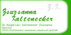 zsuzsanna kaltenecker business card